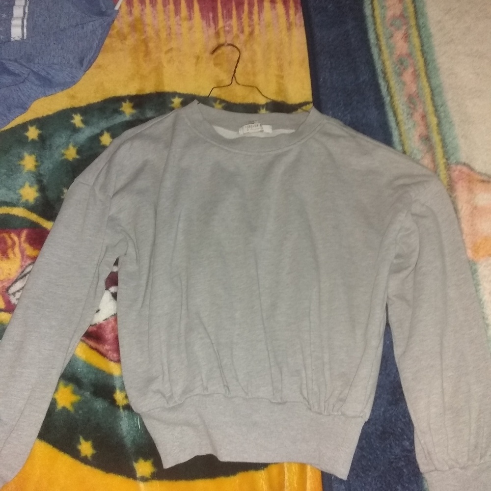 Gray crop top